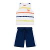 Boy΄s jersey set with sleeveless shirt with print