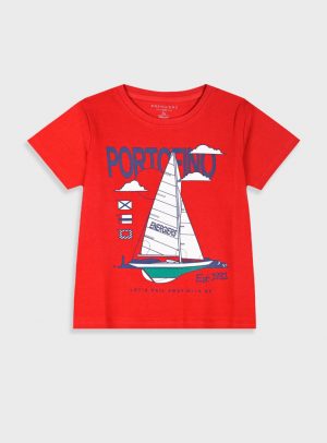 Pique t-shirt with print for boys