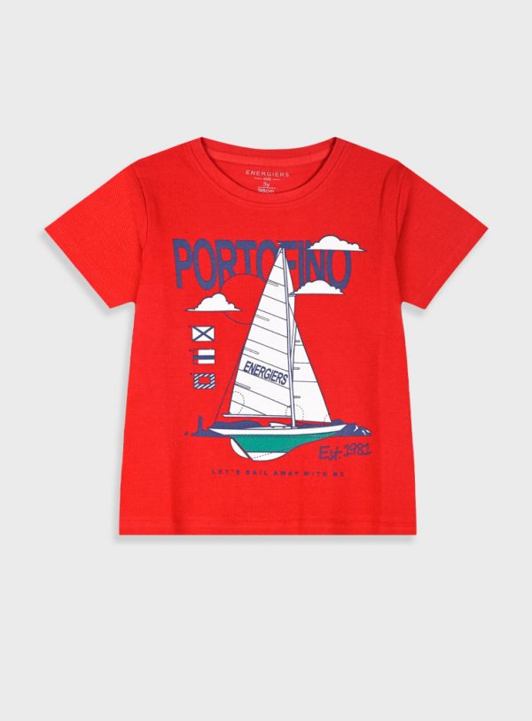 Pique t-shirt with print for boys