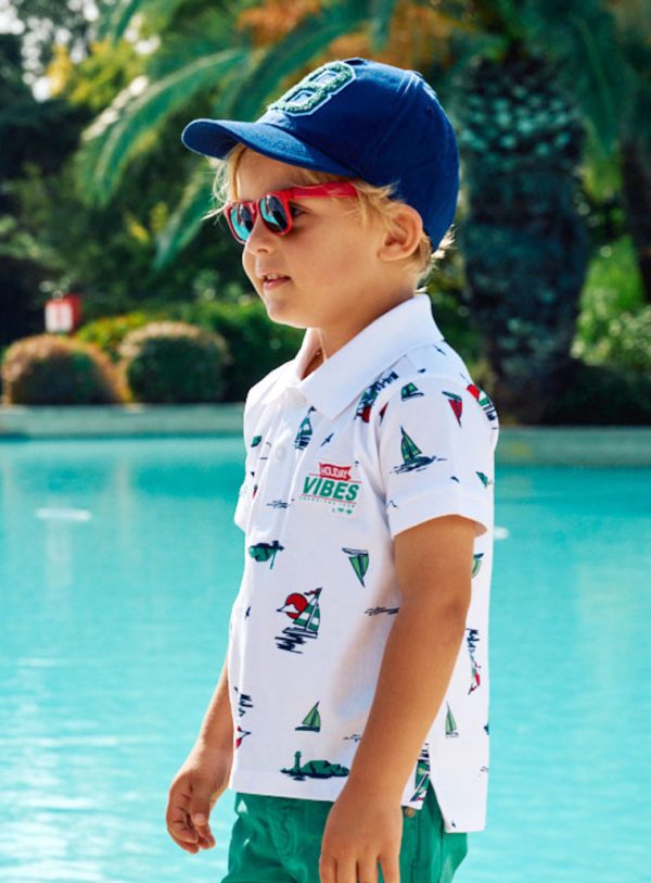 Printed polo for boys