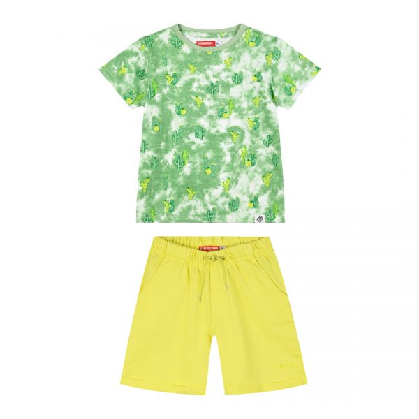 Set with printed t-shirt for boys