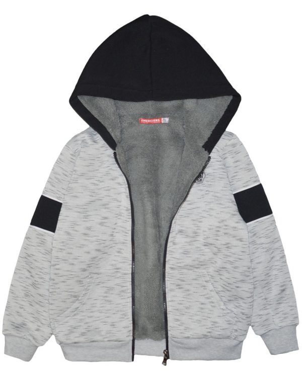 Jacket with hood and lining for boys