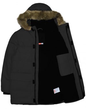 Long jacket with fleece lining for Boys