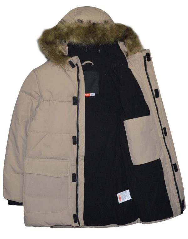 Long jacket with fleece lining for Boys