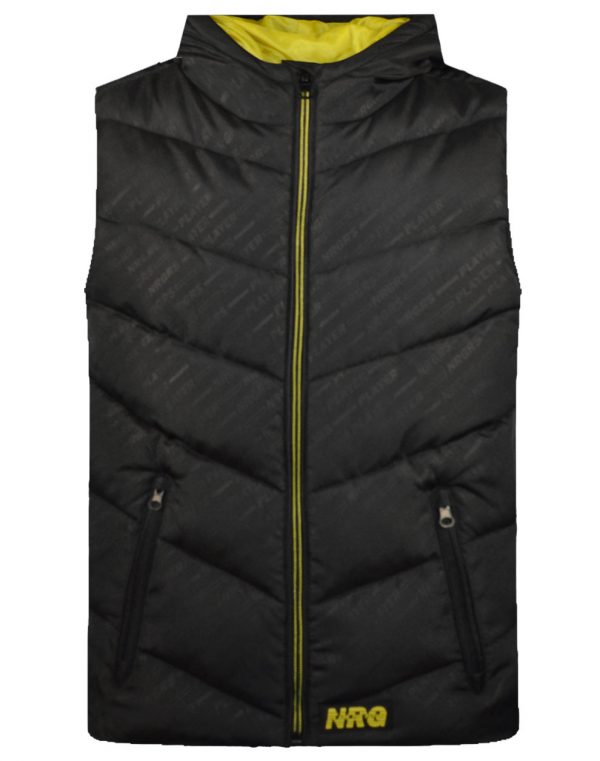 Sleevless vest jacket with hood for boys