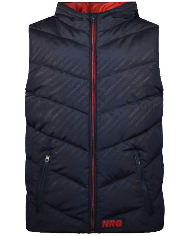 Sleevless vest jacket with hood for boys