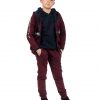 Sweatpants from unbrushed fleece with print for boys