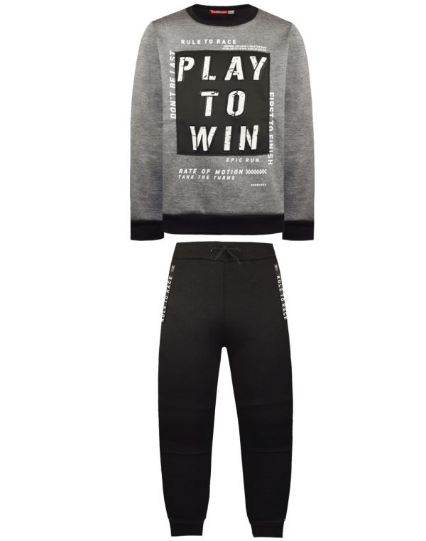 Jogging suit Play to Win with soft fluffy finished to the inside