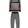 Fleece tracksuit with print for boy