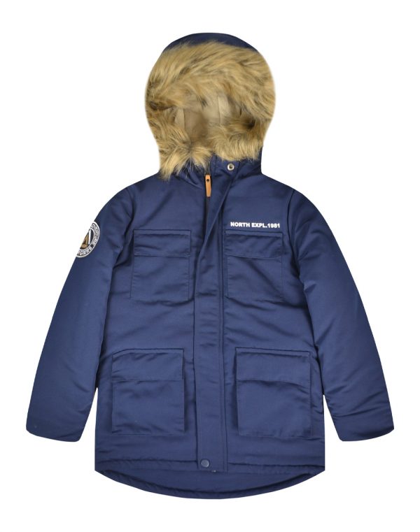 Boy΄s jacket with faux sheepskin lining