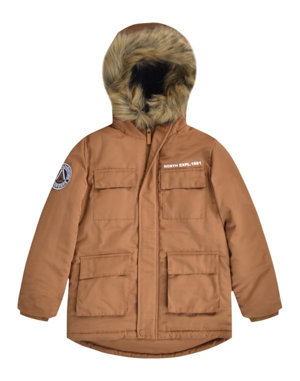 Boy΄s jacket with faux sheepskin lining