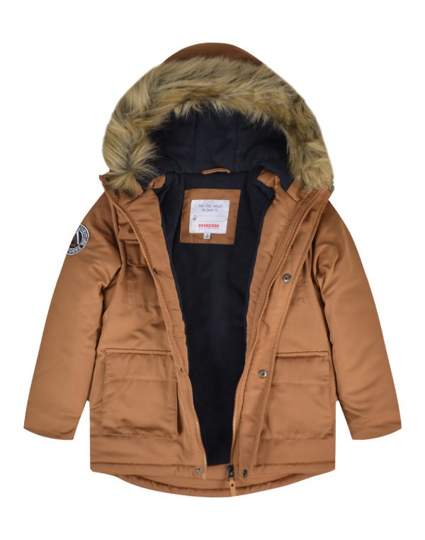 Boy΄s jacket with faux sheepskin lining