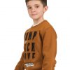 Boy΄s embossed printed fleece sweatshirt