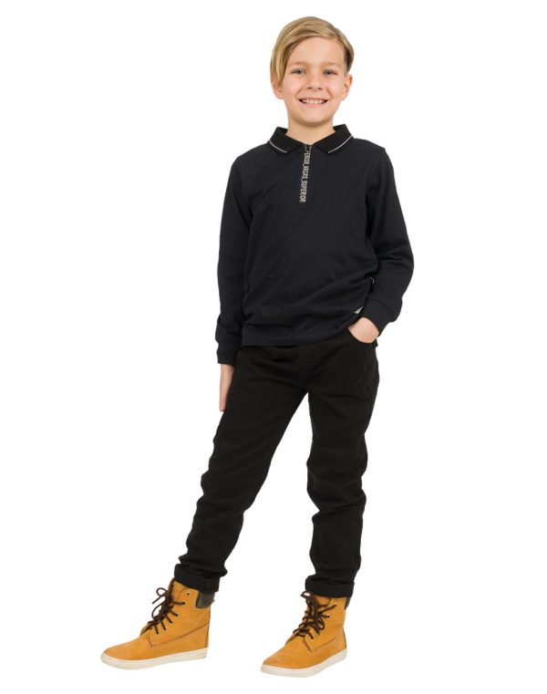 Pants with elastic waistband for boys