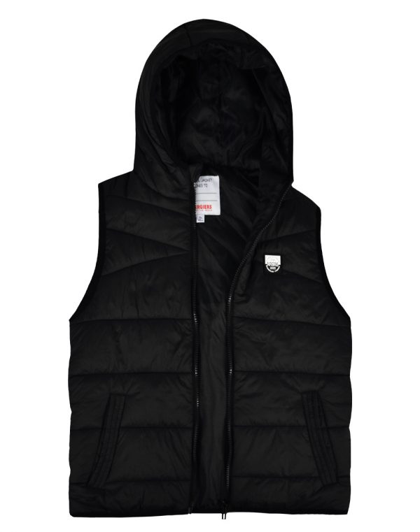 Boy΄s single-coloured puffer vest jacket