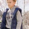 Boy΄s single-coloured puffer vest jacket