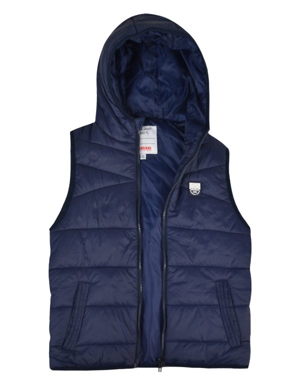 Boy΄s single-coloured puffer vest jacket