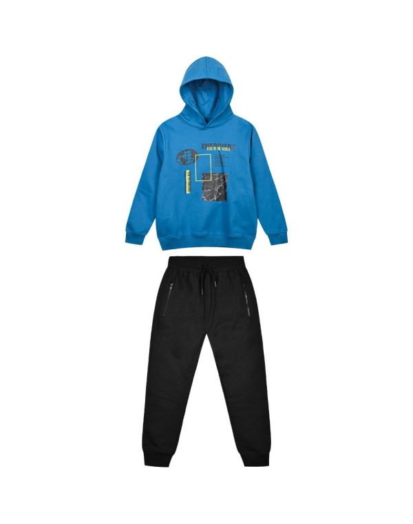 Boy΄s fleece jogging set with hood