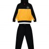 Boy΄s fleece two-coloured jogging set with hood