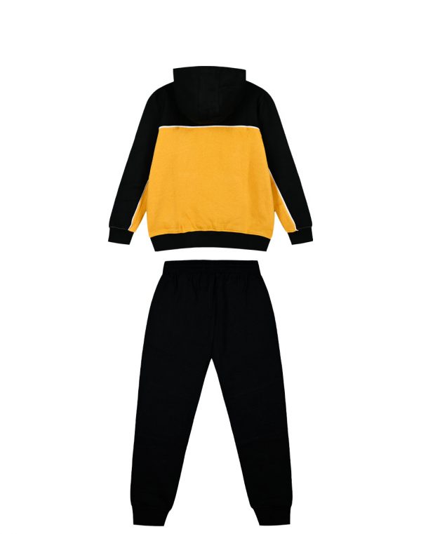 Boy΄s fleece two-coloured jogging set with hood