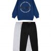 3-piece set sweatshirt for Boys. Includes printed top and 2 plain pants.