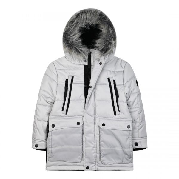 Coat with polar fleece lining for boys