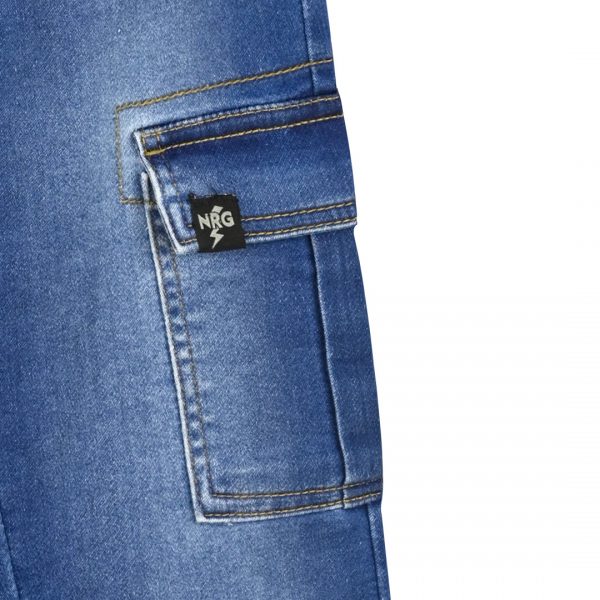 Cargo jeans with elastic waistband for boys