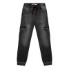 Cargo jeans with elastic waistband for boys