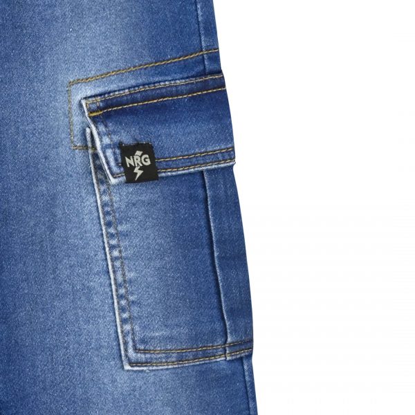 Cargo jeans with elastic waistband for boys