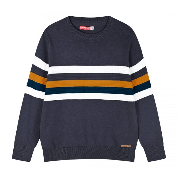 Stripped knit pullover for boys