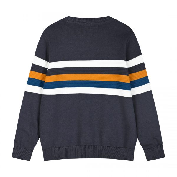 Stripped knit pullover for boys