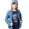 Denim button up shirt for boys