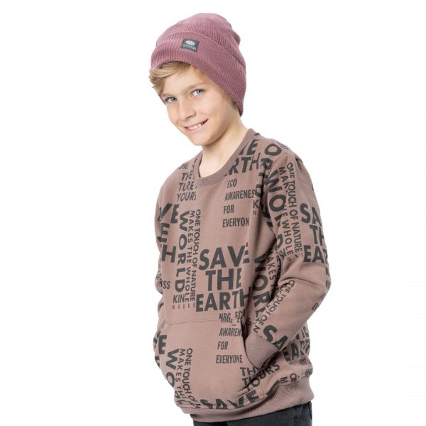 Printed fleece pullover for boys