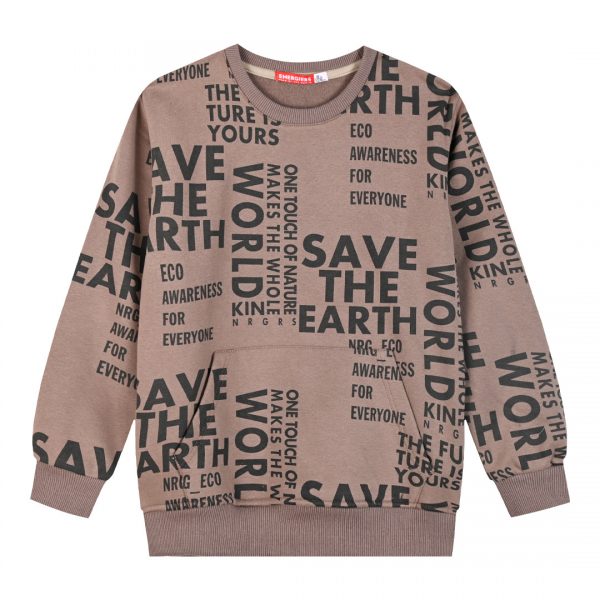 Printed fleece pullover for boys