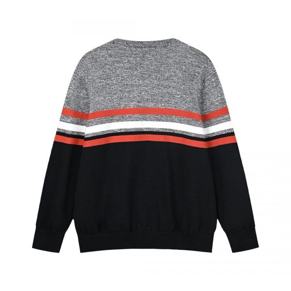 Stripped knit pullover for boys