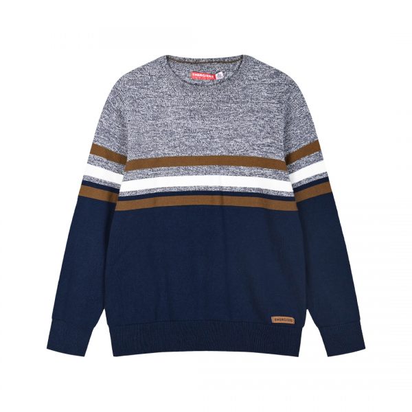 Stripped knit pullover for boys