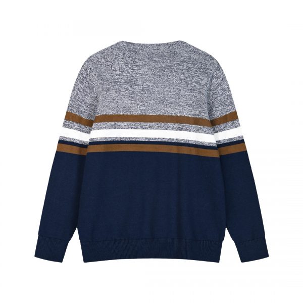 Stripped knit pullover for boys