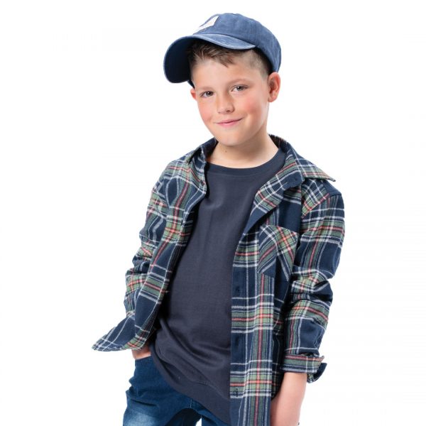 Checkered button up shirt for boys