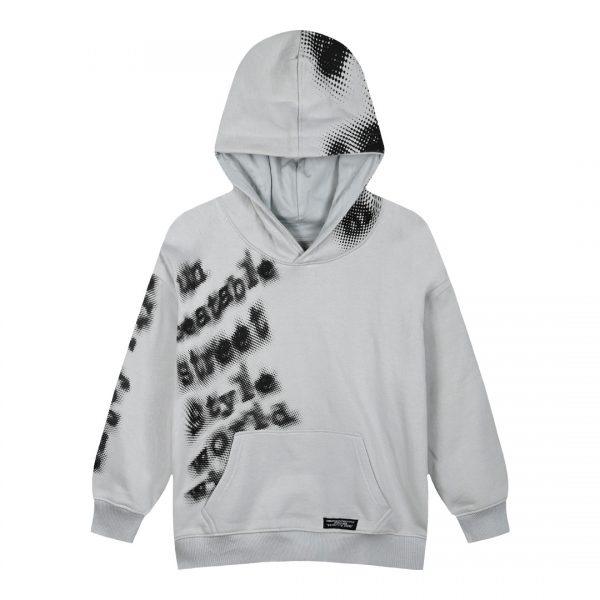 Printed fleece hoodie for boys