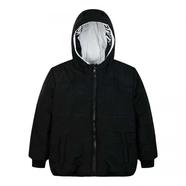 Double face jacket with hood for boys