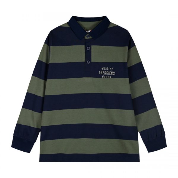 Stripped long sleeve polo for boys