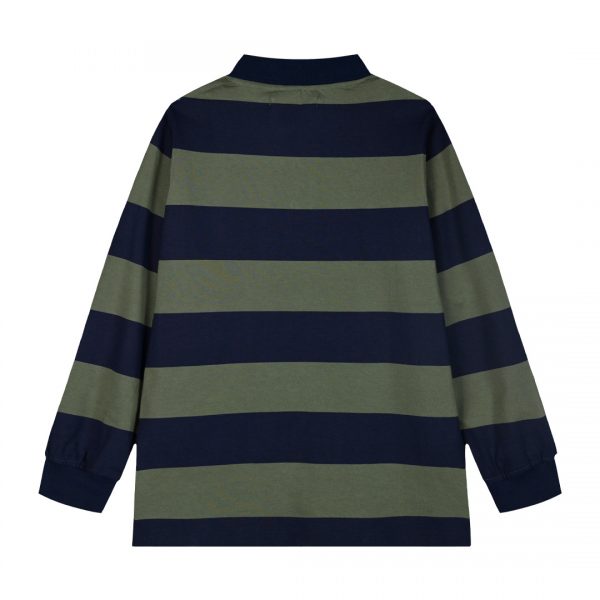 Stripped long sleeve polo for boys