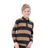 Stripped long sleeve polo for boys