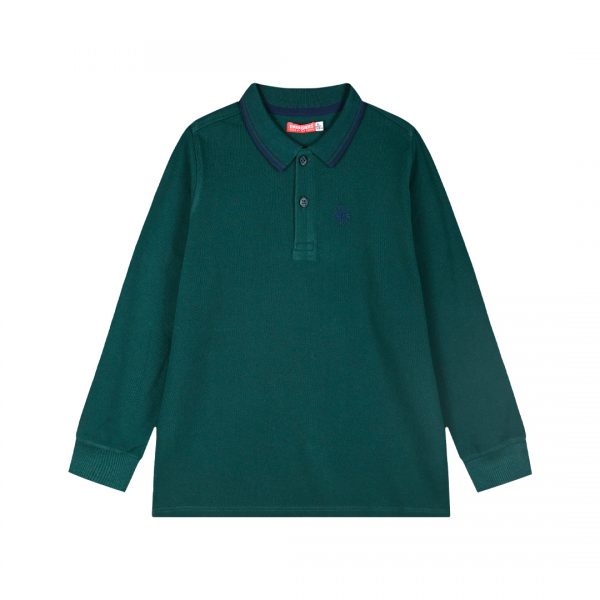 Long sleeve polo for boys