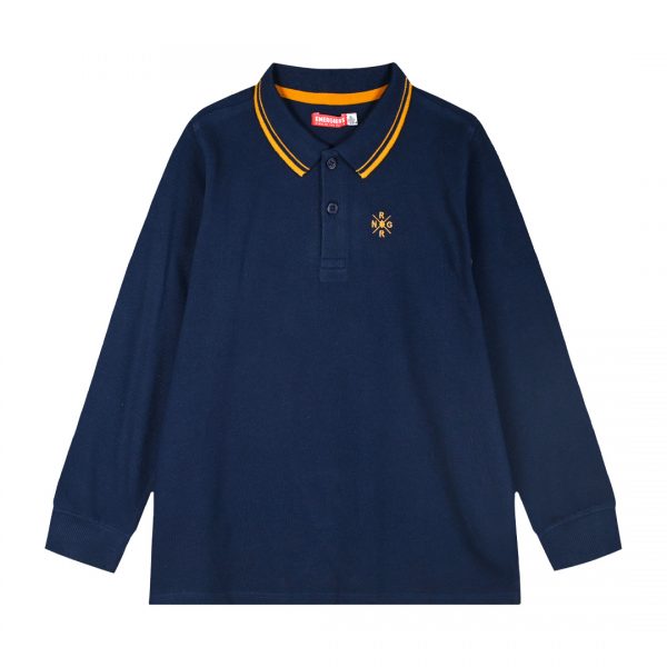 Long sleeve polo for boys