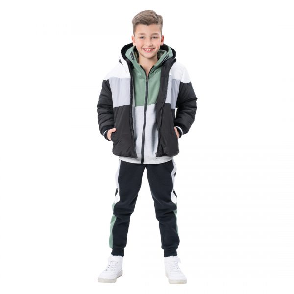 Fleece tracksuit with jacket for boys