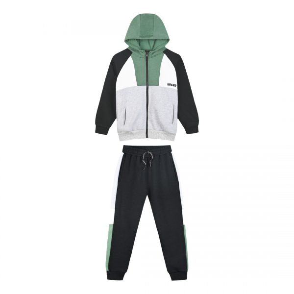 Fleece tracksuit with jacket for boys