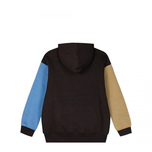 Fleece colour block hoodie for boys