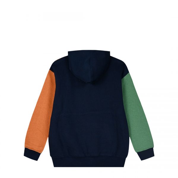 Fleece colour block hoodie for boys