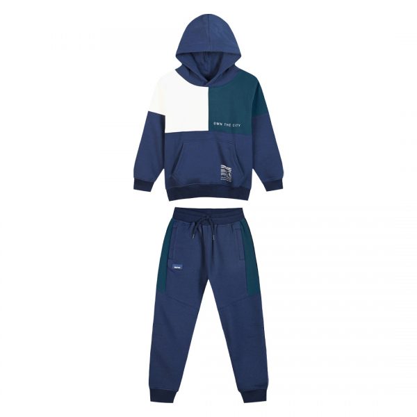 Fleece colour block set for boys